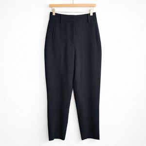 Wilfred Navy Blue Tailored Dress Pants Size 2 Crepe High Rise Straight Leg